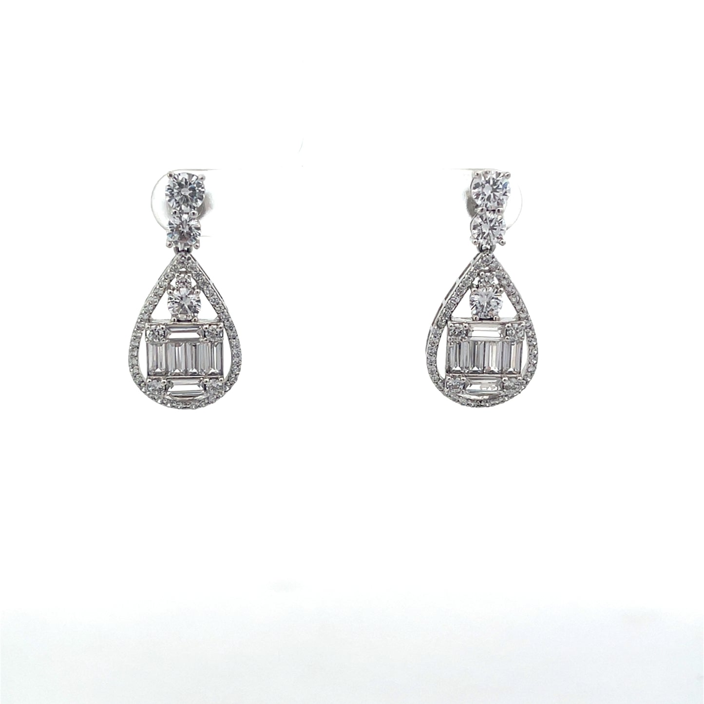 2 SOLITAIRE AND BIG PEAR DROP WITH CZ