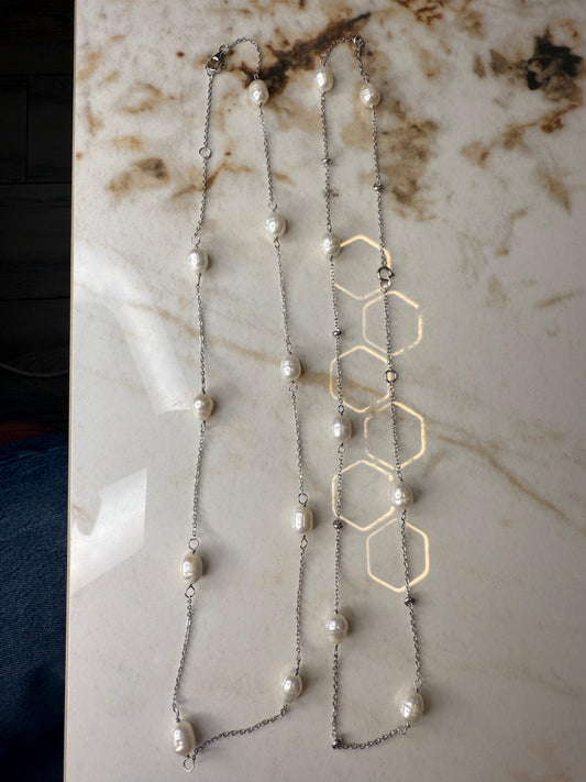 NATURAL PEARL CHAIN 16"