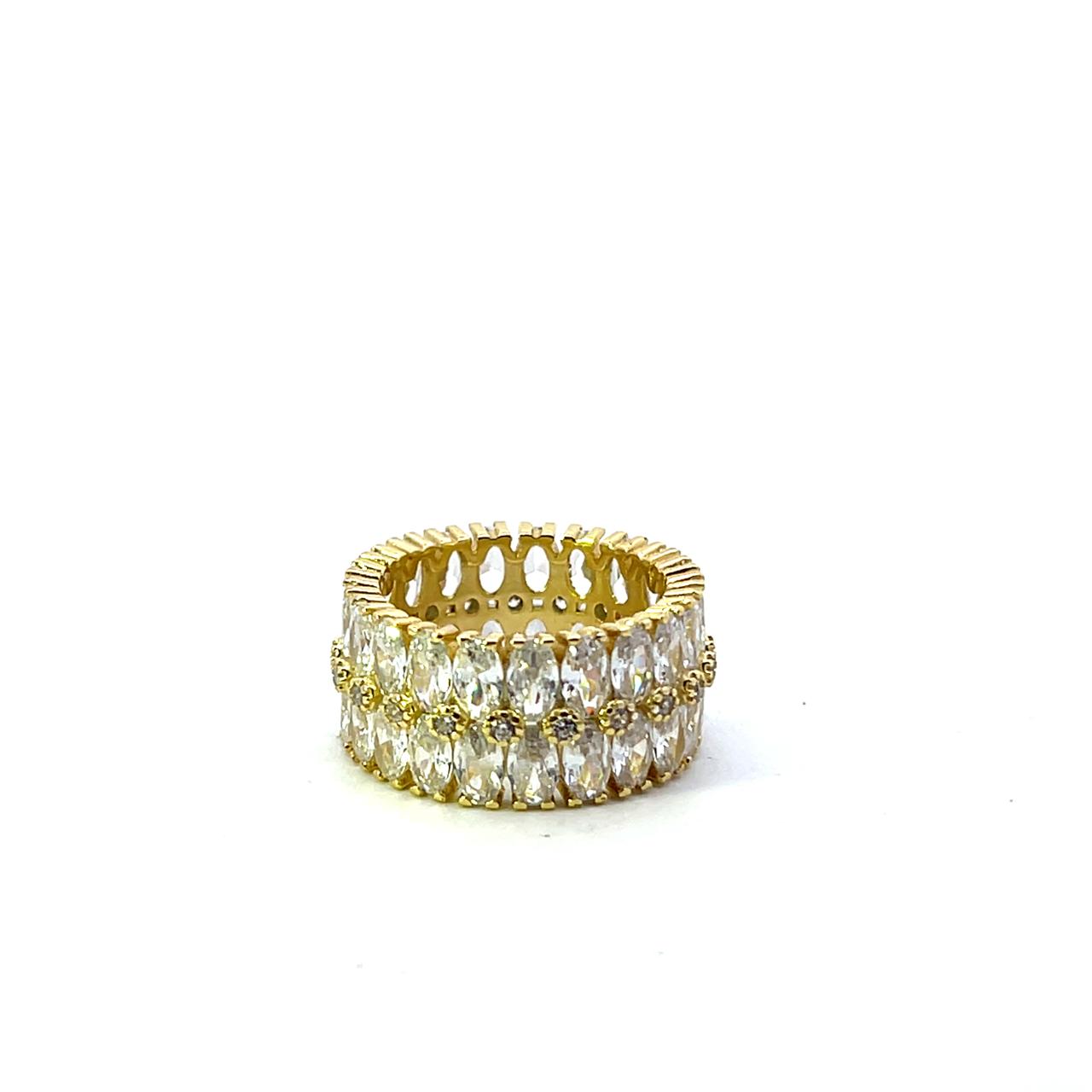2-ROW CHUNKY GOLD RING