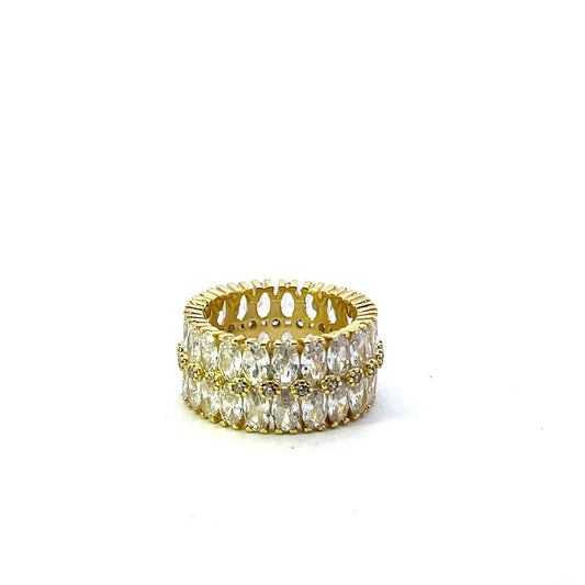 2-ROW CHUNKY GOLD RING