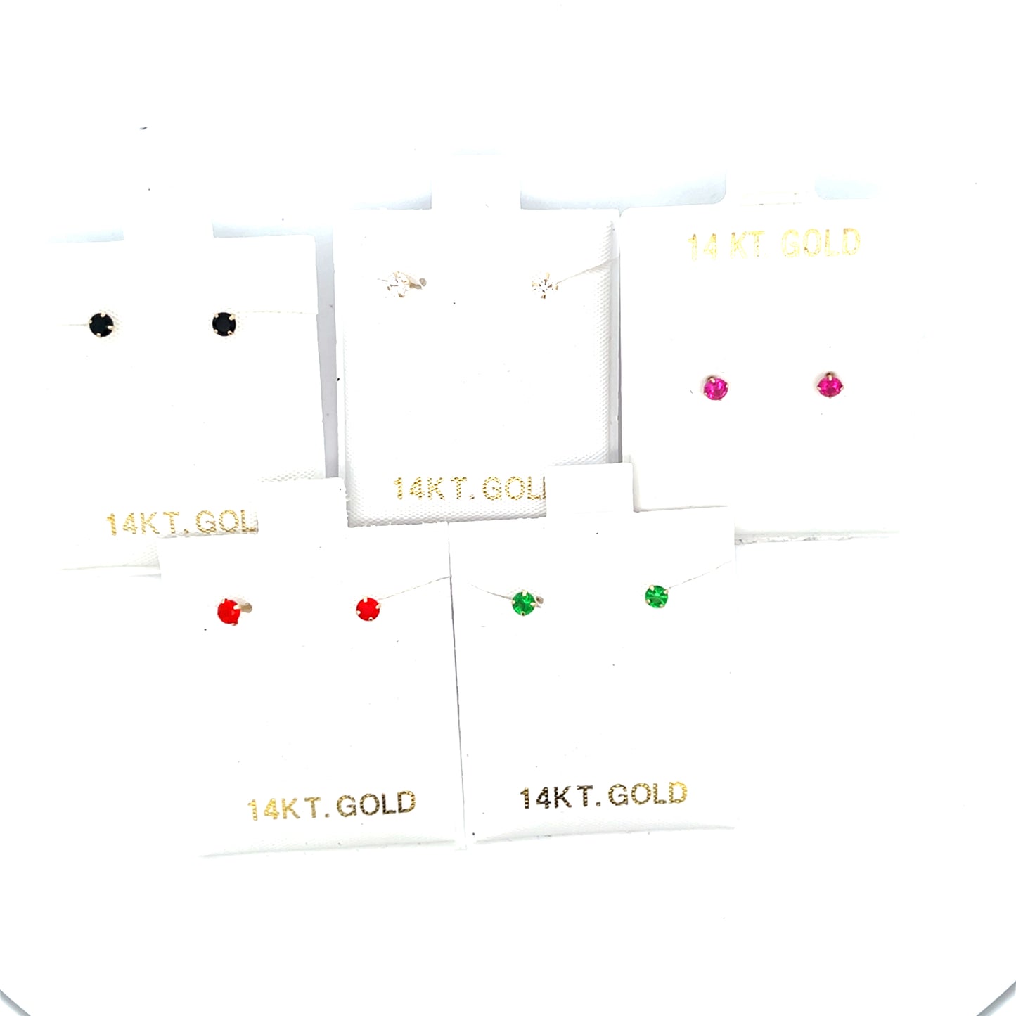 14K 3MM SOLITAIRE STUDS