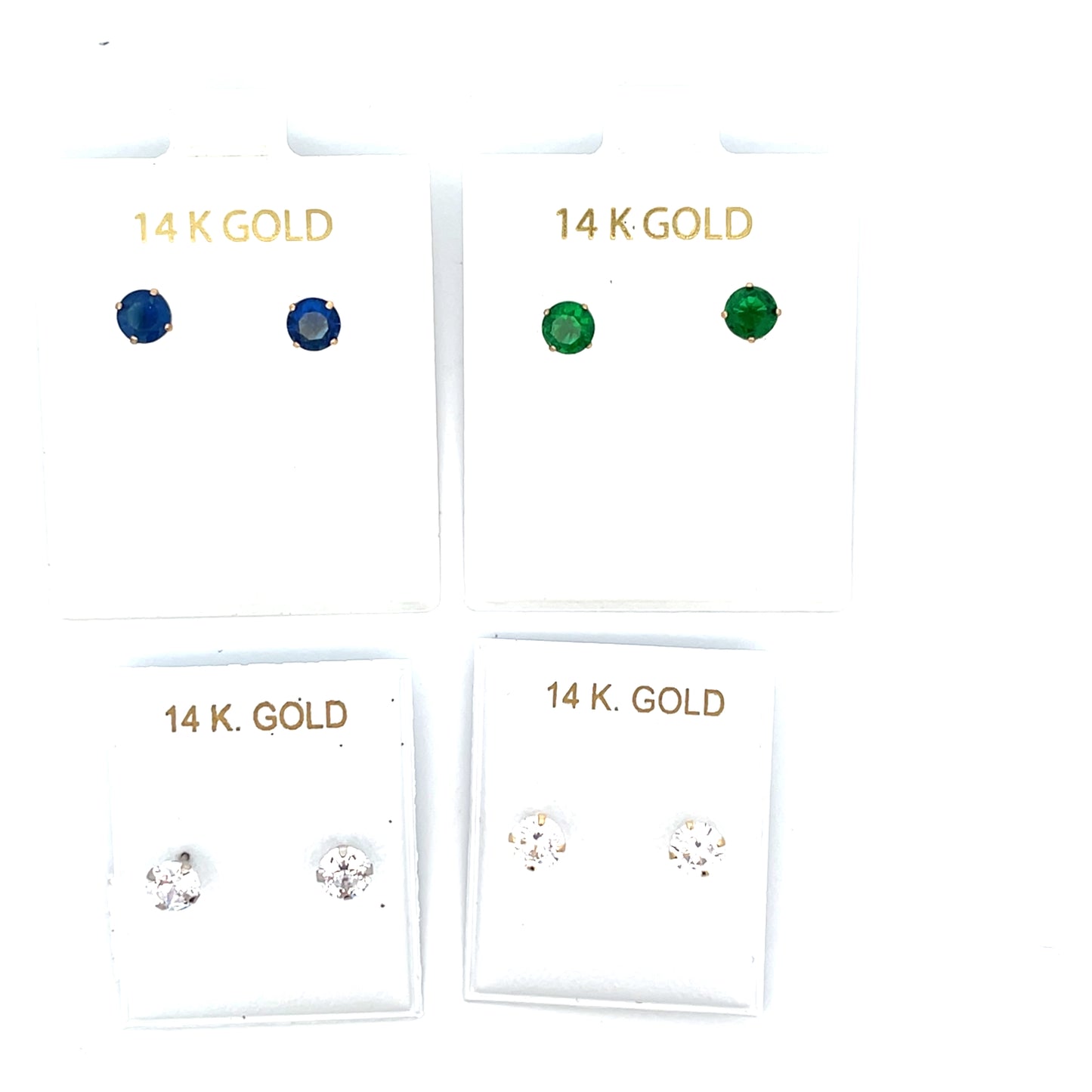 14K 5MM SOLITAIRE STUDS