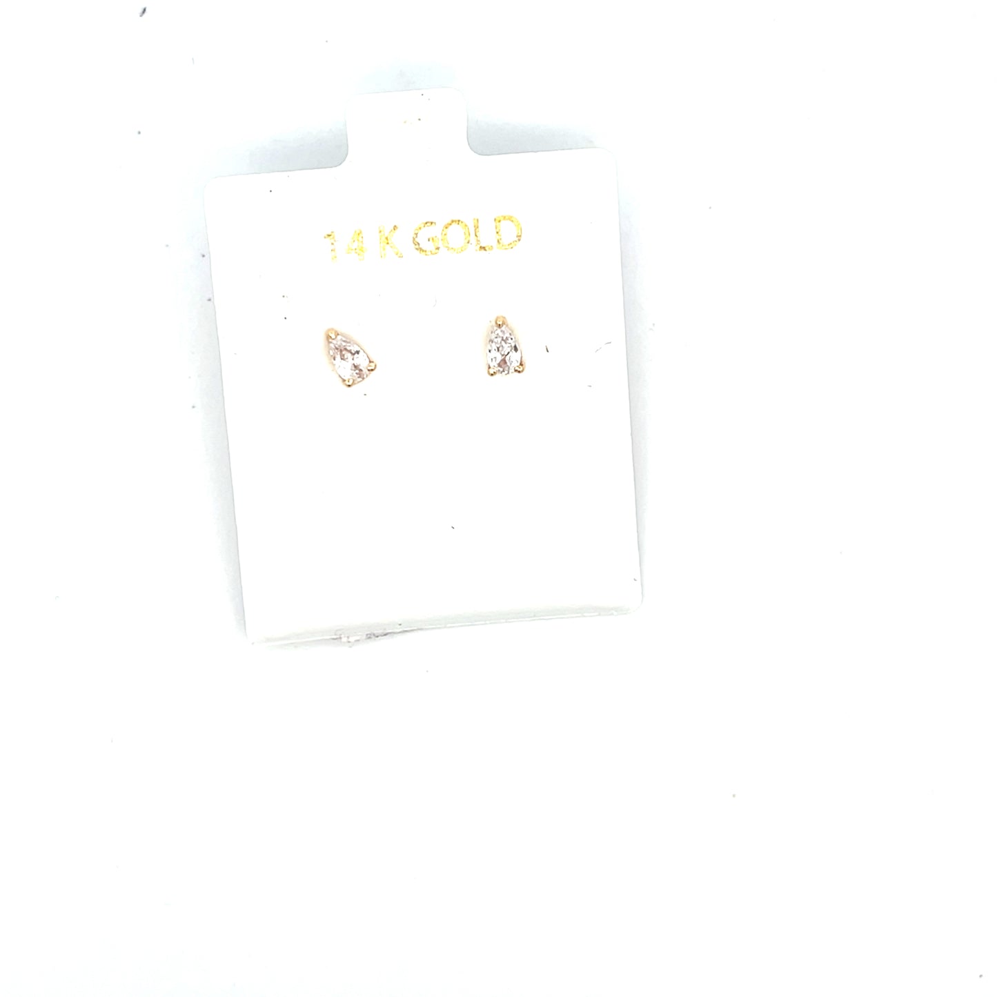 14K PEAR SHAPE STUDS