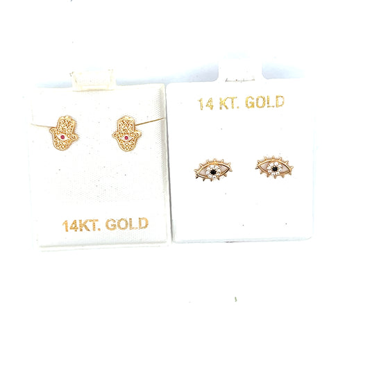 EVIL EYE CZ STUDS
