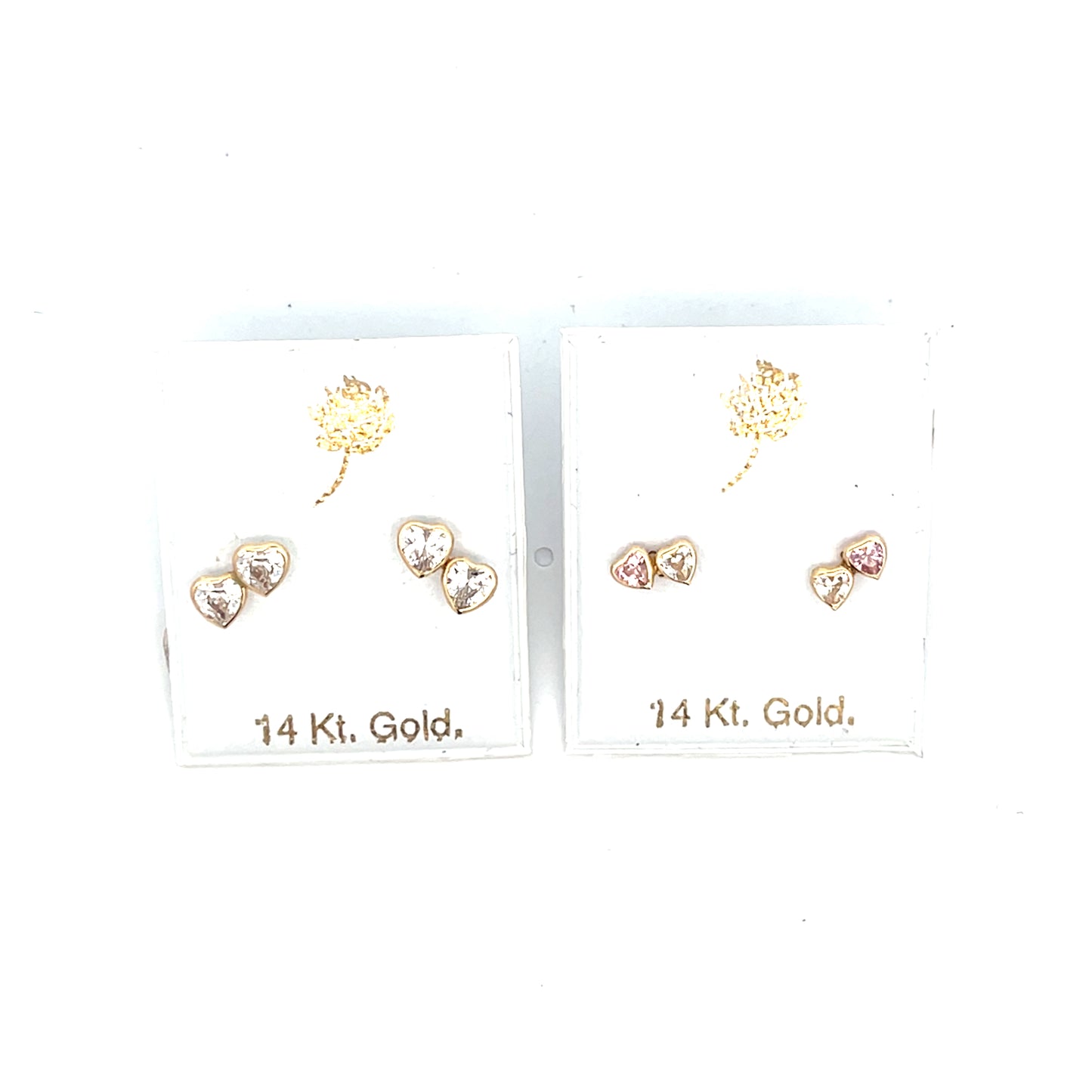 14K DOUBLE LARGE HEARTS