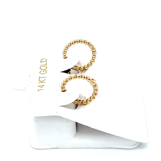 MINI BEADED HOOPS