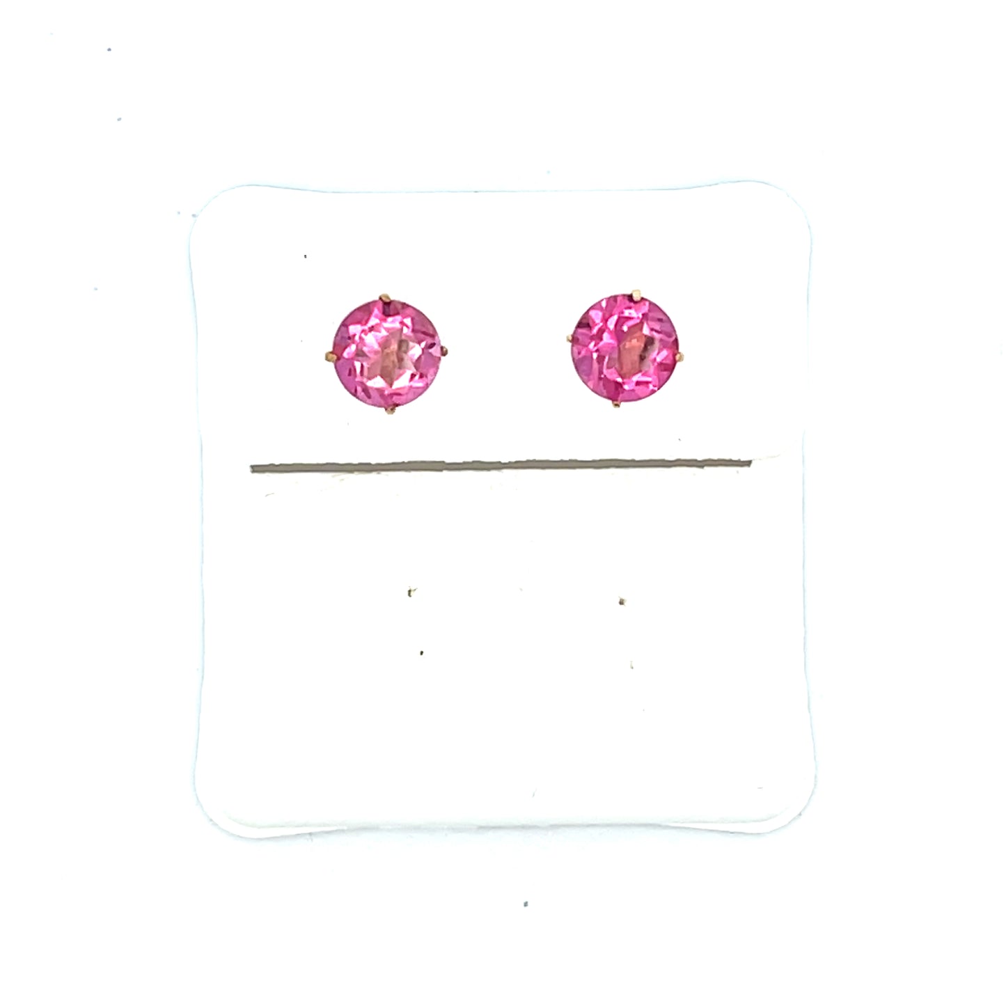 10K YG PINK TOPAZ STUDS