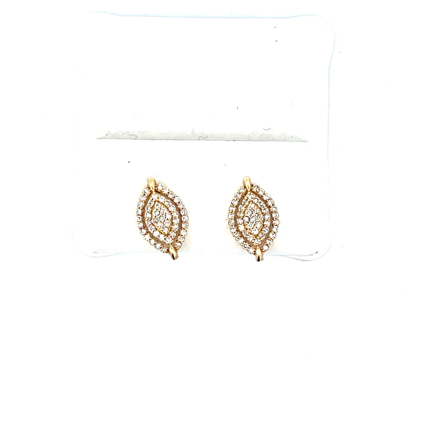 10K YG MARQUISE WITH HALO AND DIAMONDS