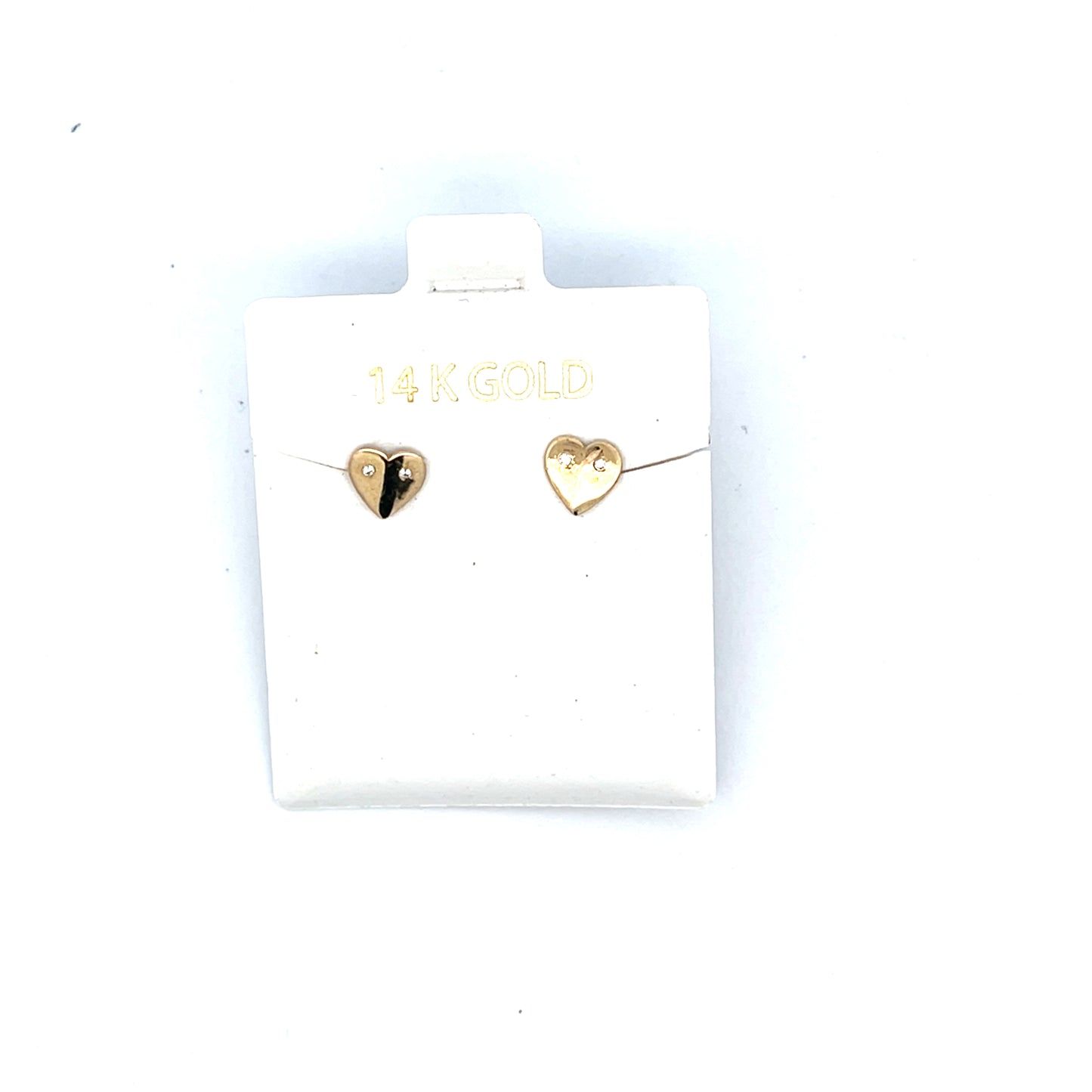 HEART SOLID STUDS WITH CZ