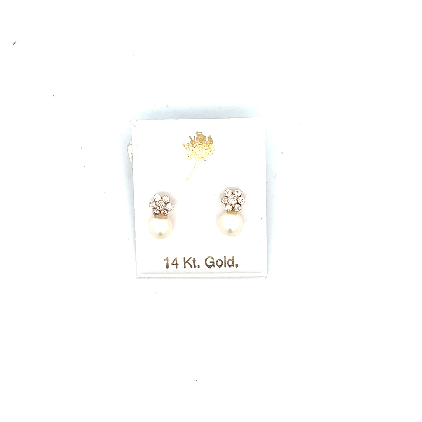 PEARLS WITH FLOWER AND CZ