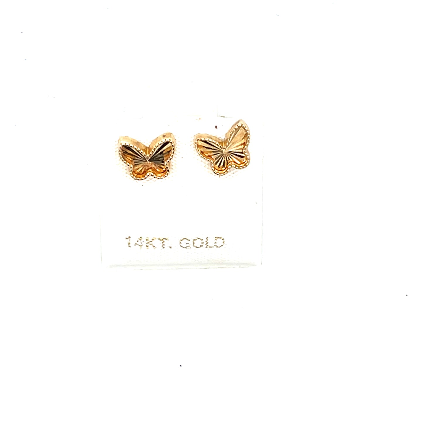 BUTTERFLY STUDS 14K