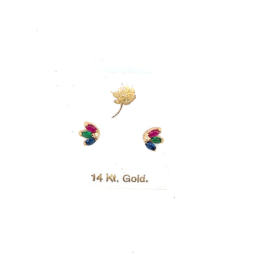 HALF FLOWER STUDS