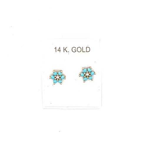 TURQUOISE WITH PEARL LARGE