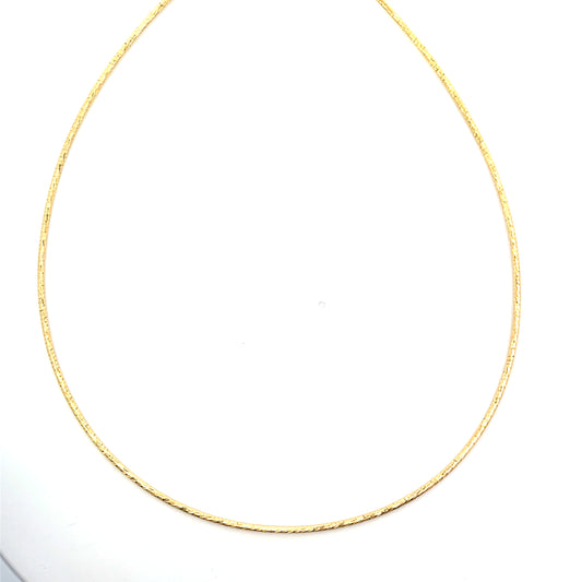 OMEGA TEXTURED NECKLACE 18" SGP