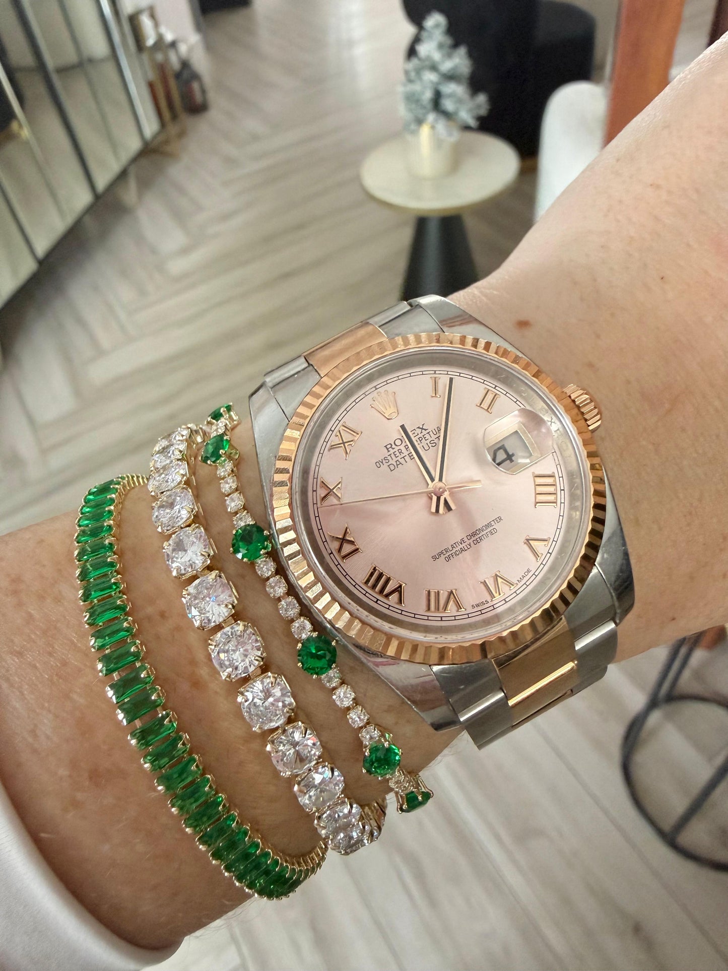 ADJUSTABLE BRASS TENNIS BRACELETS