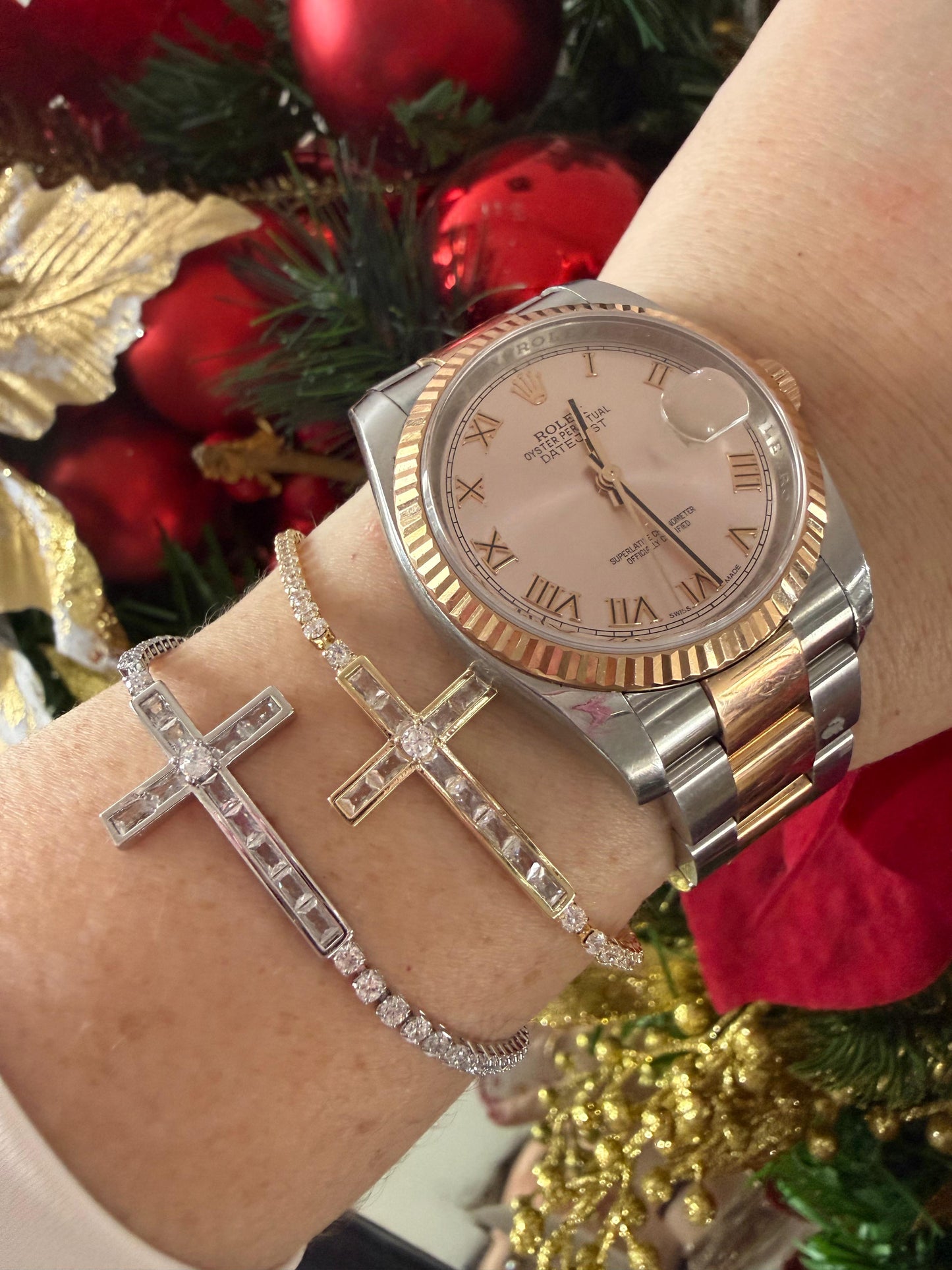 ADJUSTABLE BRASS TENNIS BRACELETS