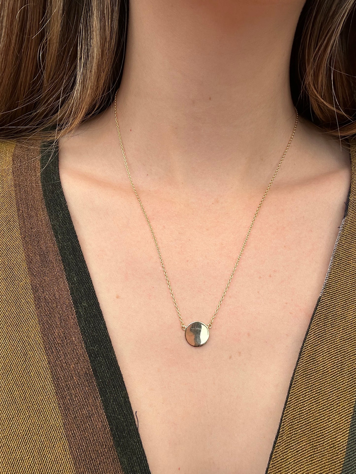 SINGLE SOLID COIN BIG NECKLACE SGP