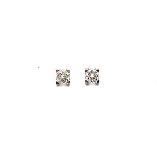 LGD D-0.80 CTW DIAMOND SOLITAIRE IN BASKET EARRINGS