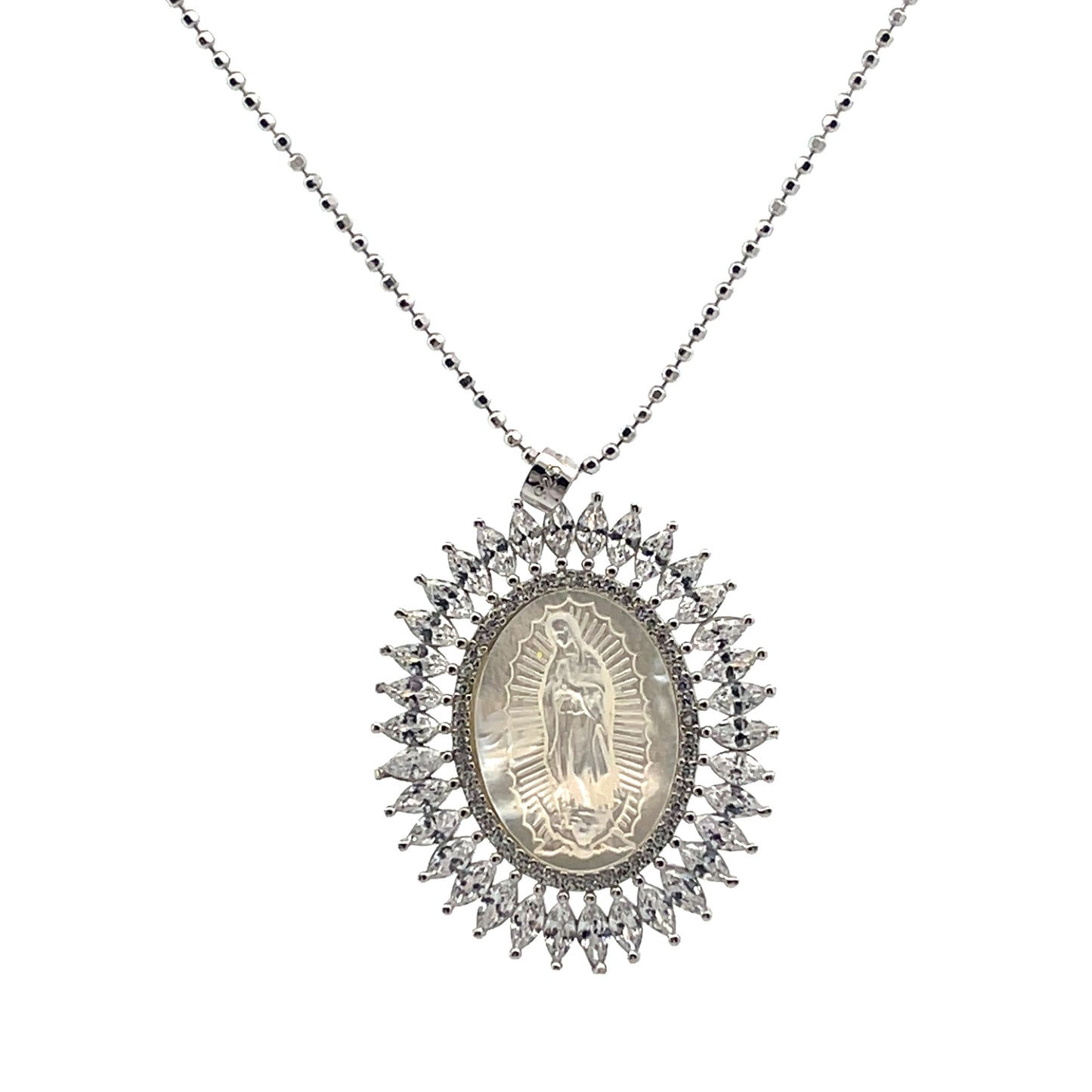BIG NACAR MEDALLION WITH MARQUISE HALO