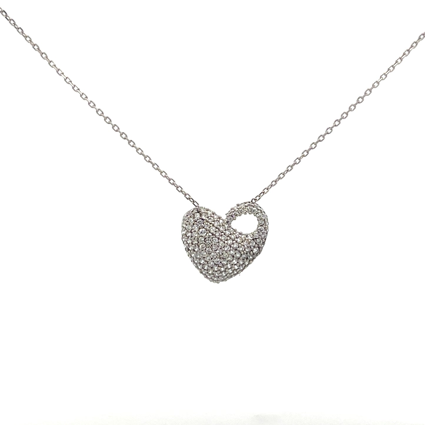 HEART WITH HOLE AND PAVE