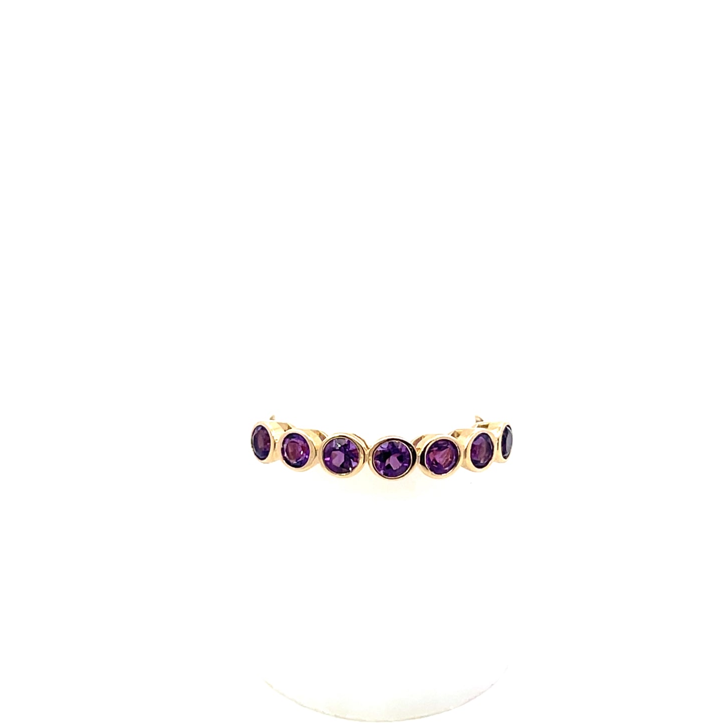 10K YG AMETHYST BEZEL RING