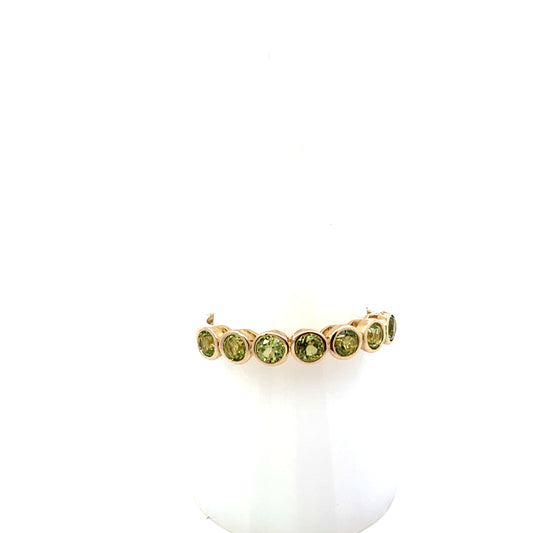 10K YG PERIDOT BEZEL RING