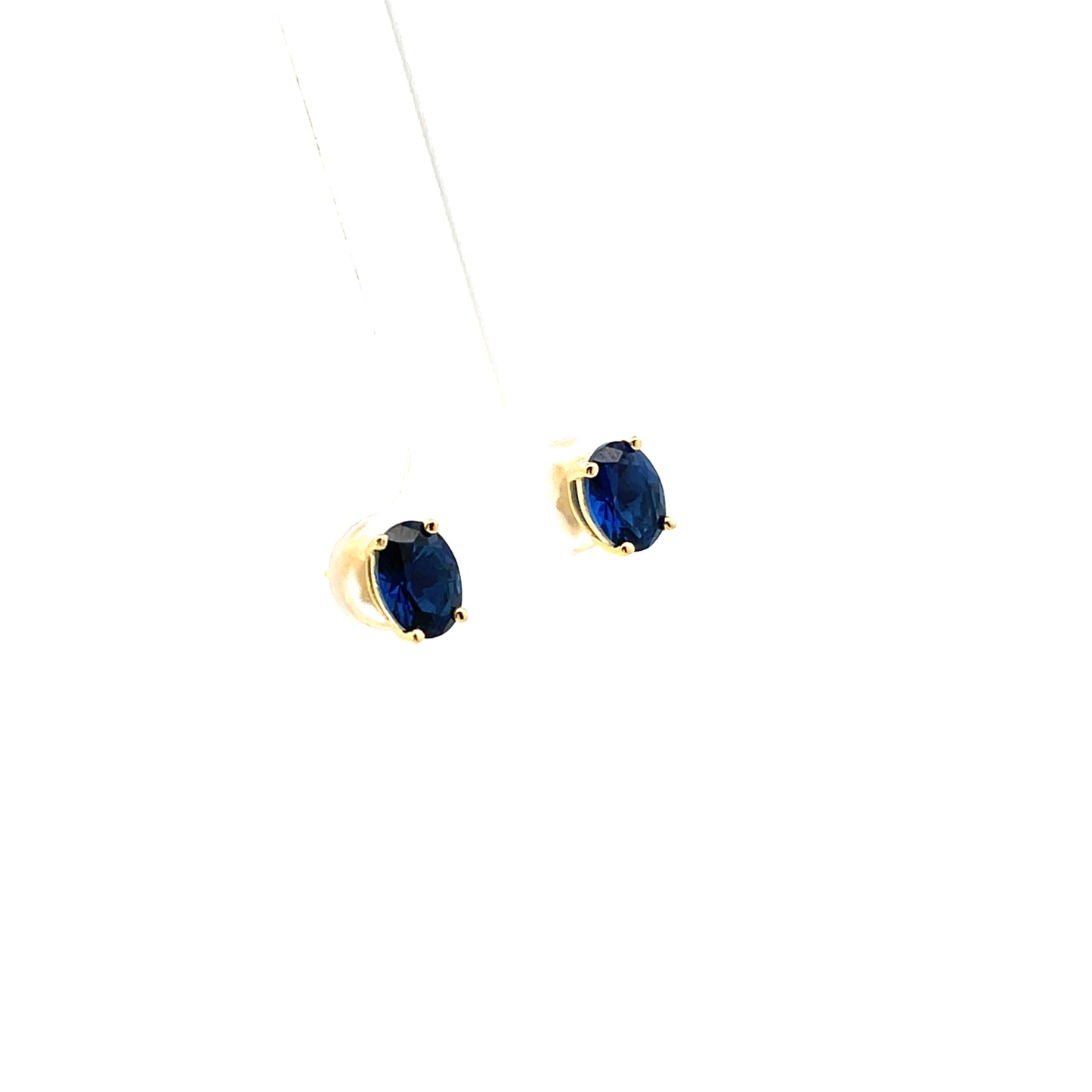 OVAL SOLITAIRE STUDS BLUE SGP