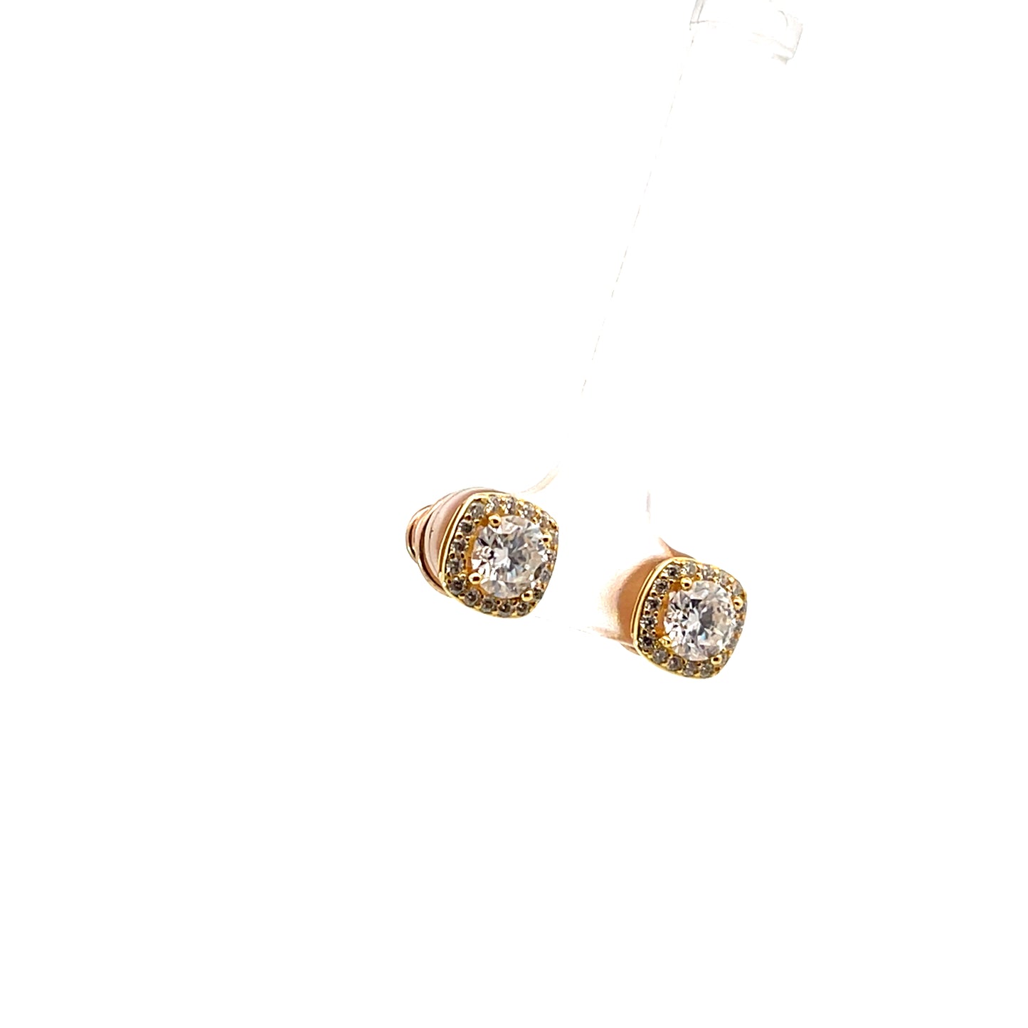 BASIC CUSHION HALO MOISSANITE EARRINGS SGP