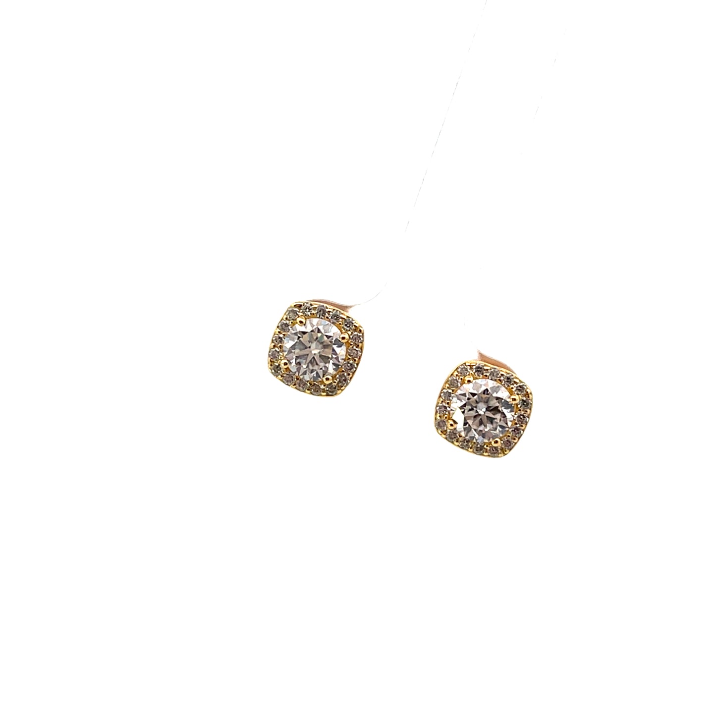 BASIC CUSHION HALO MOISSANITE EARRINGS SGP