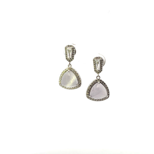 TRIANGLE PENDANT EARRINGS SILVER