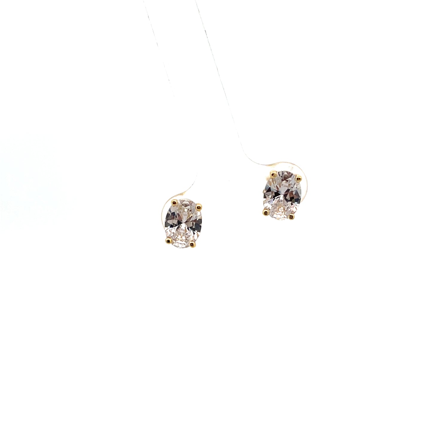 OVAL SOLITAIRE STUDS CLEAR SGP