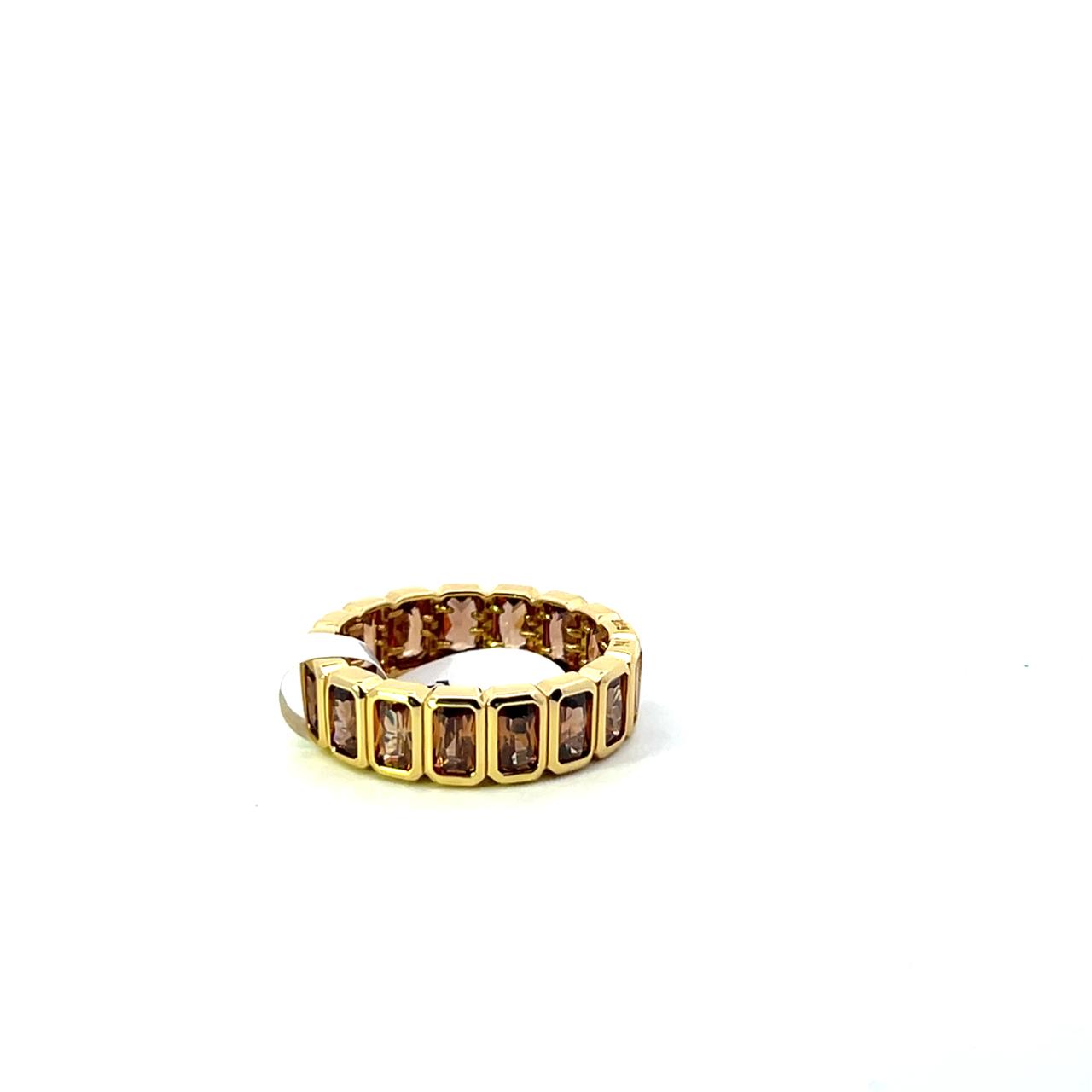 RECTANGLE WITH BEZEL CITRINE
