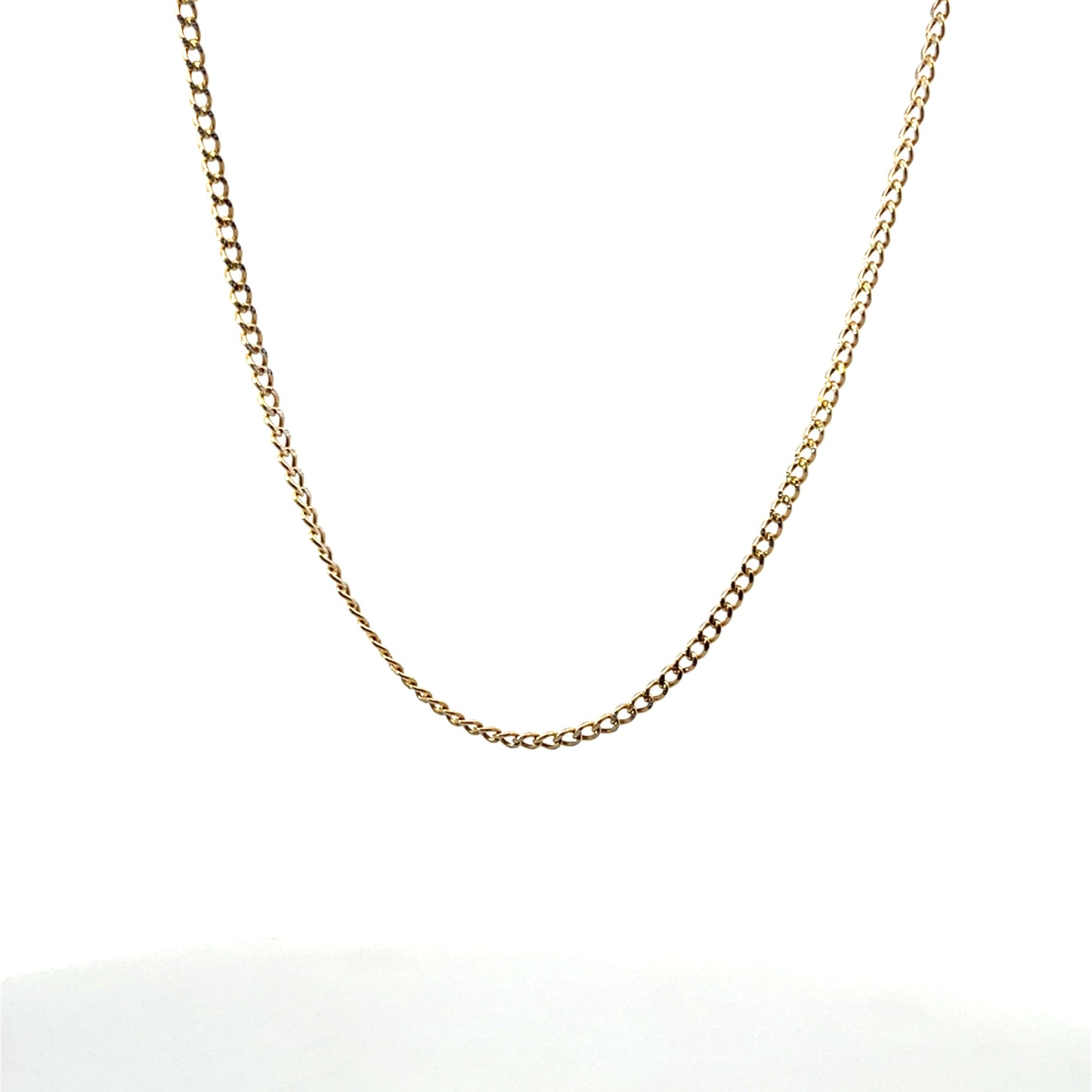10K YG MINI CUBAN CHAIN 16"