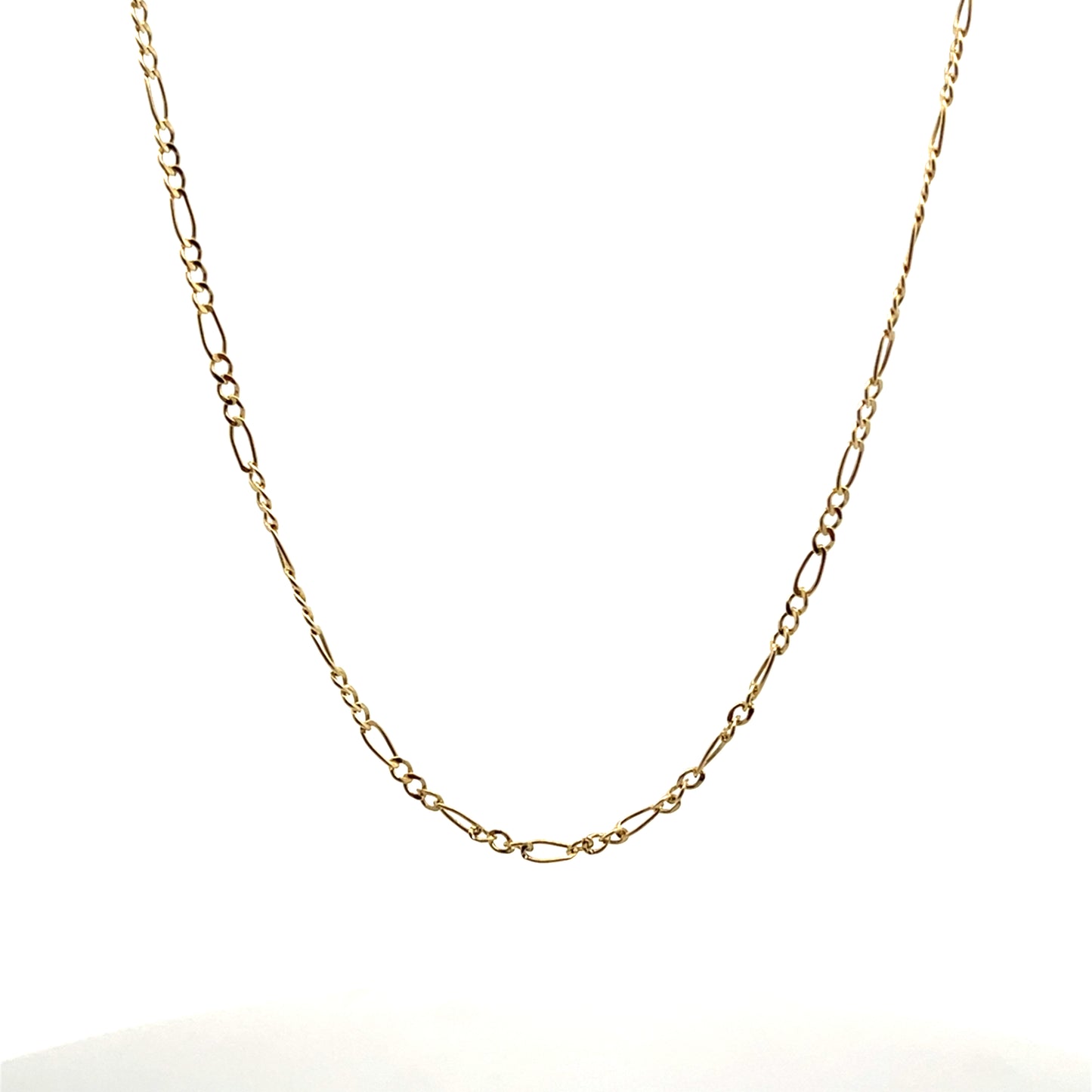 10K YG FIGARO CHAIN 16"