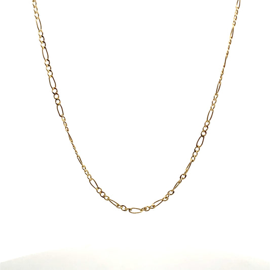10K YG FIGARO CHAIN 16"