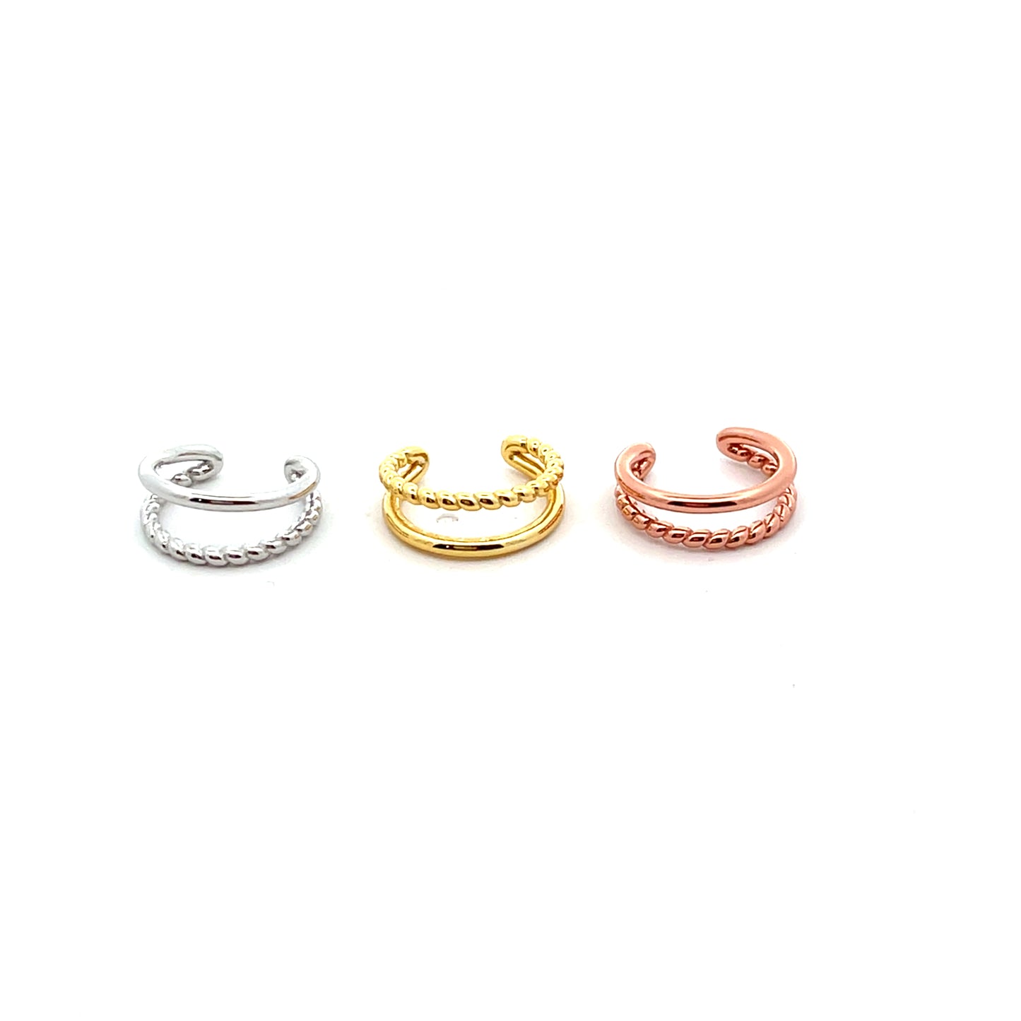 2-ROW BEADED AND SOLID CUFF