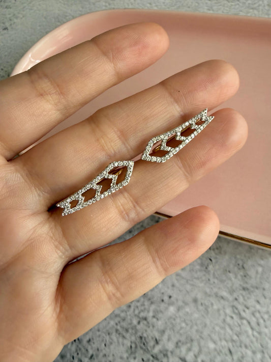10K YG D-0.50CTW ARROW DIAMOND CRAWLERS