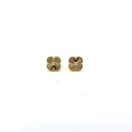 10K YG SMALL SOLID SINGLE VAN CLEEF EARRINGS