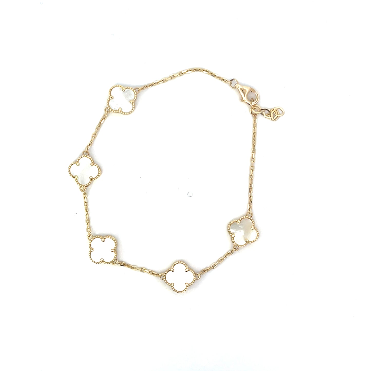14YG SMALL VAN CLEEF WITH NACAR BRACELET 7"