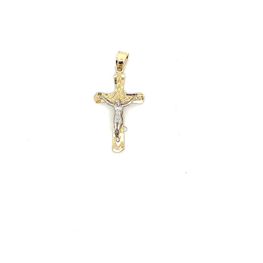 10k YG WG 2 TONE CROSS CHARM 1