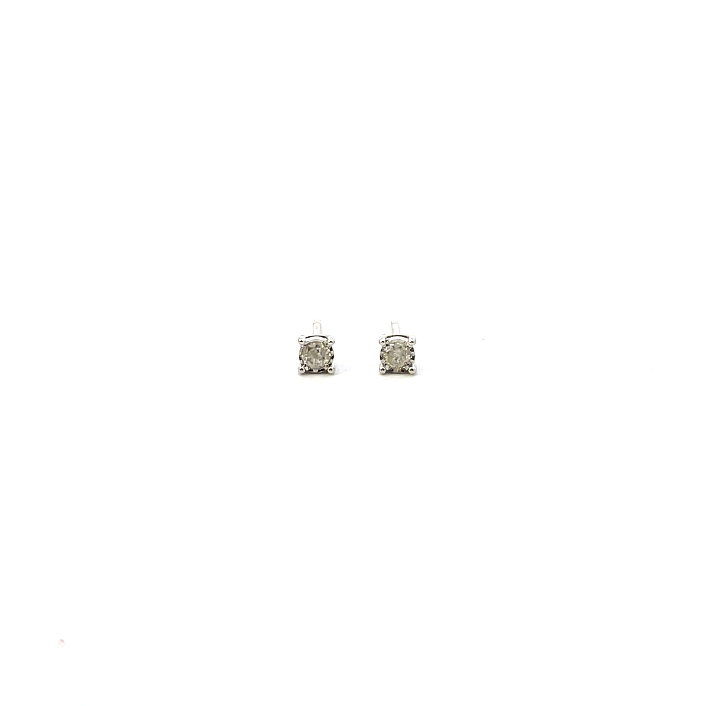 10K WG D-0.20CTW DIAMOND SOLITAIRE STUD