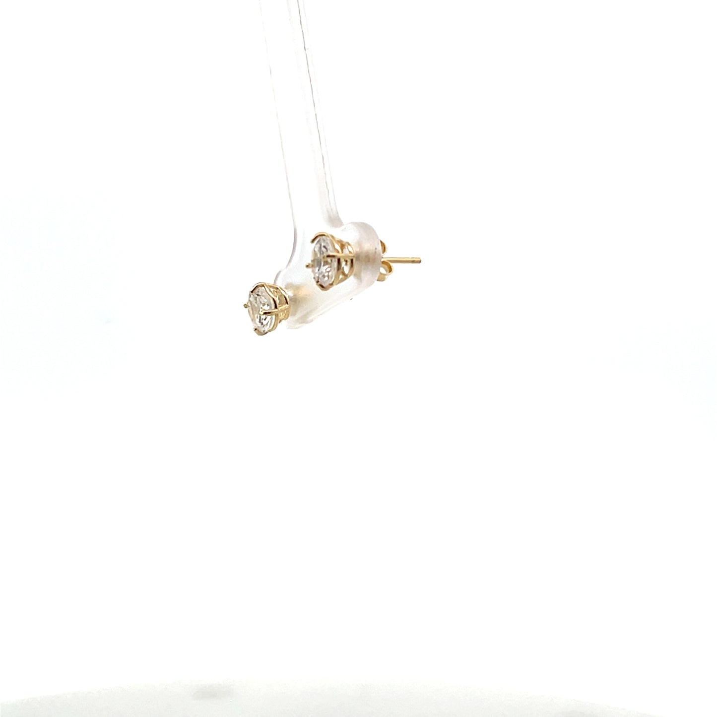 14K YG D-2CTW LAB DIAMOND LGD ROUND STUDS