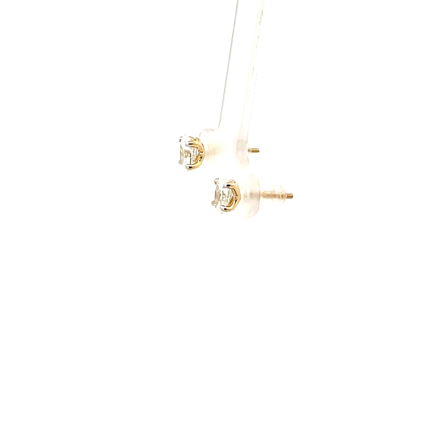 14K YG D-1.04CTW LAB DIAMOND LGD OVAL STUDS