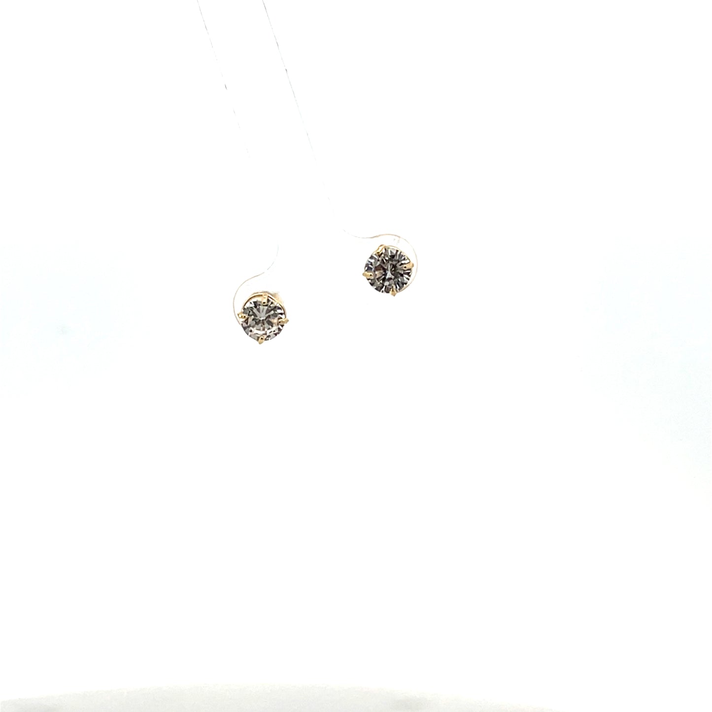 14K YG D-2CTW LAB DIAMOND LGD ROUND STUDS