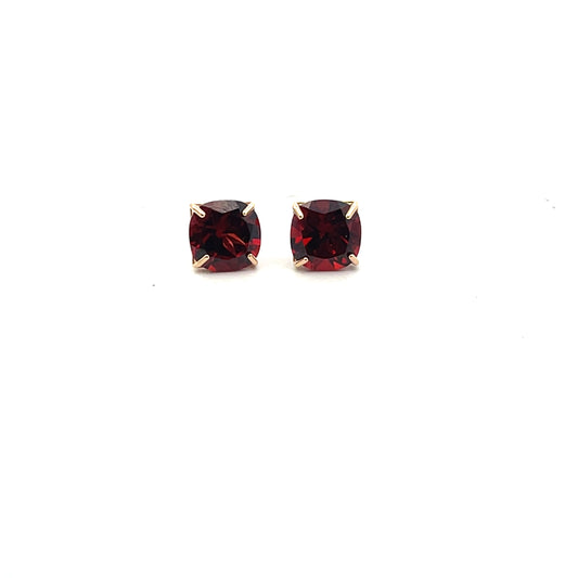 10K YG BIG GARNET STUD