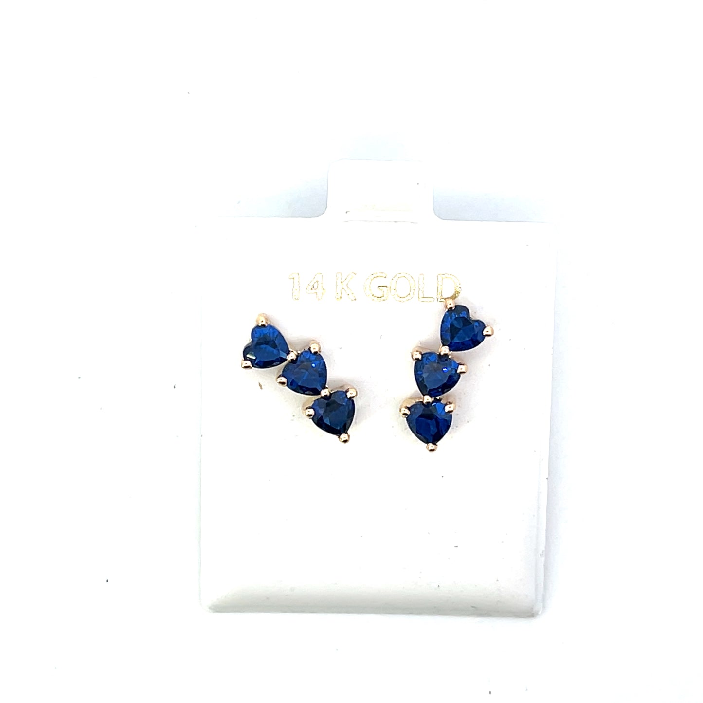 14K 3 BLUE CZ CRAWLERS