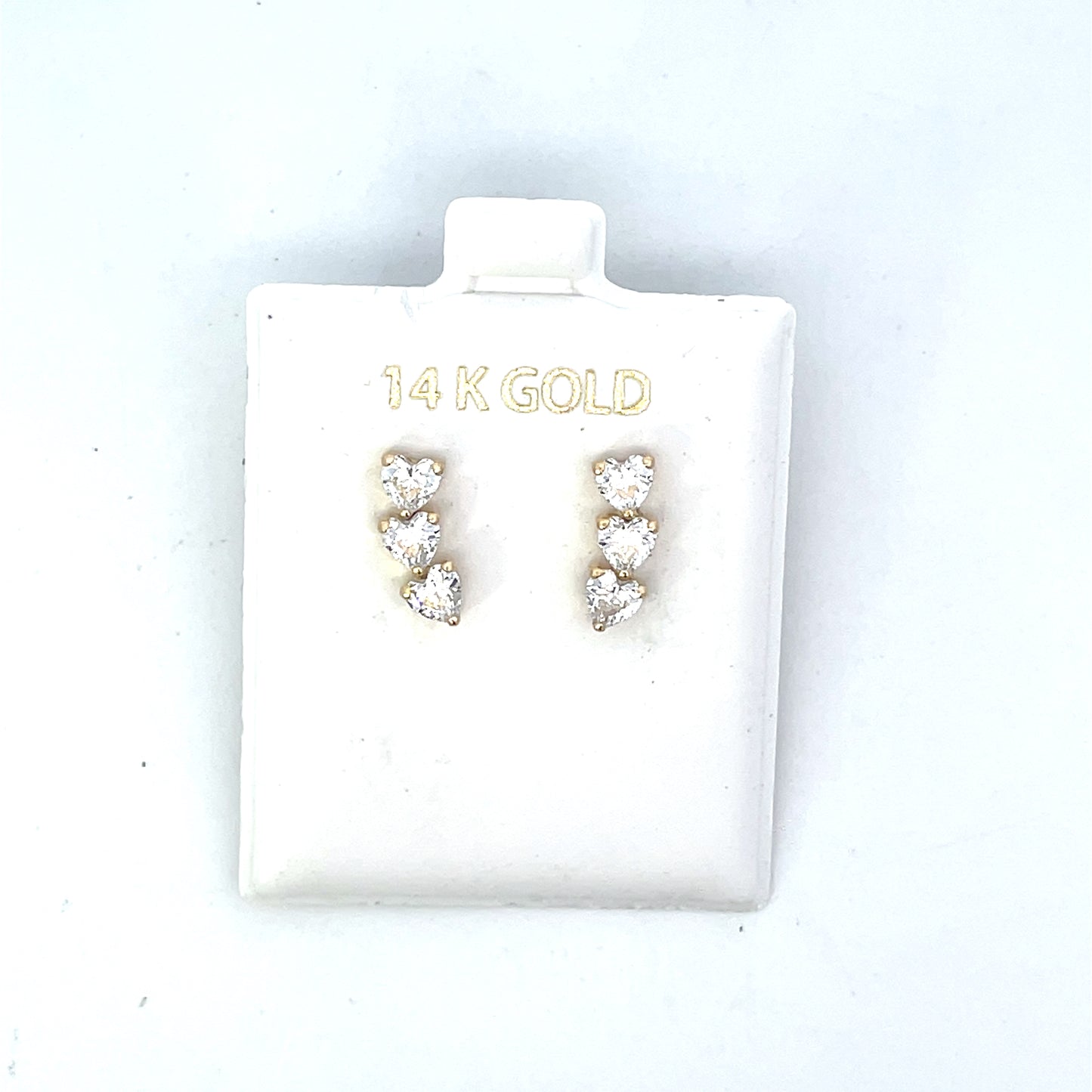 14K 3 HEART CZ CRAWLERS
