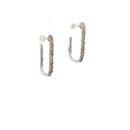 10K WG D-0.50CTW DIAMONS RECTANGULAR HOOPS