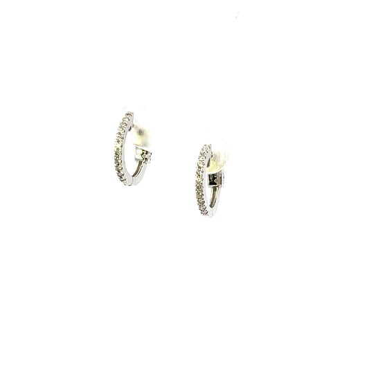 D.0.25CTW DIAMOND PAVE HUGGIES