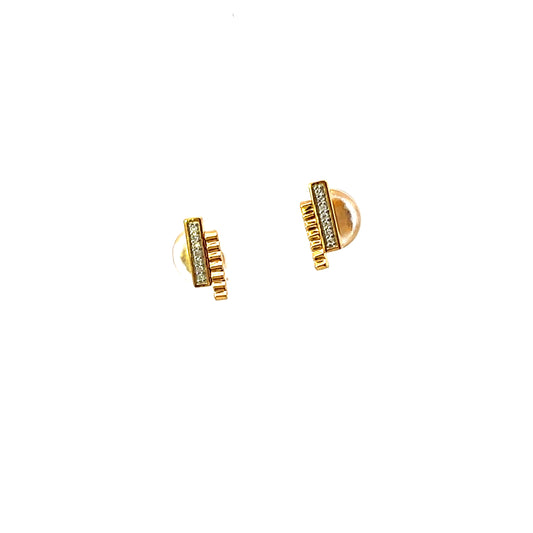 D-0.08 MINI BAR DIAMOND EARRINGS